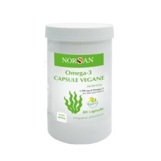 Packshot di NORSAN Omega-3 Capsule Vegane con olio di alga