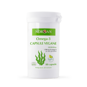 Packshot di NORSAN Omega-3 Capsule Vegane con olio di alga