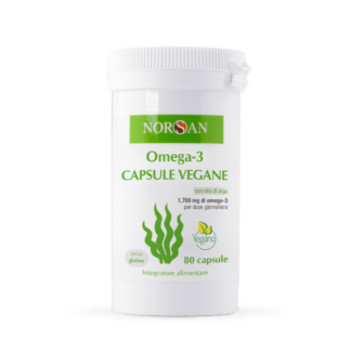 Packshot di NORSAN Omega-3 Capsule Vegane con olio di alga