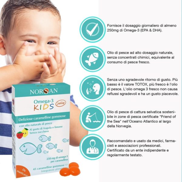 NORSAN Omega3 KIDS Jelly Caramelline omega3 bambini