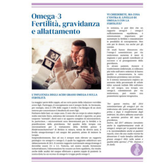 Articolo - Omega-3, fertilità, gravidanza e allattamento