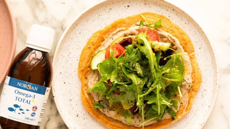 Wraps di lenticchie ricche di proteine con omega-3
