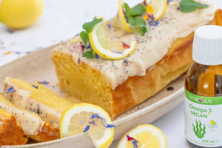 Torta al limone vegana con omega-3