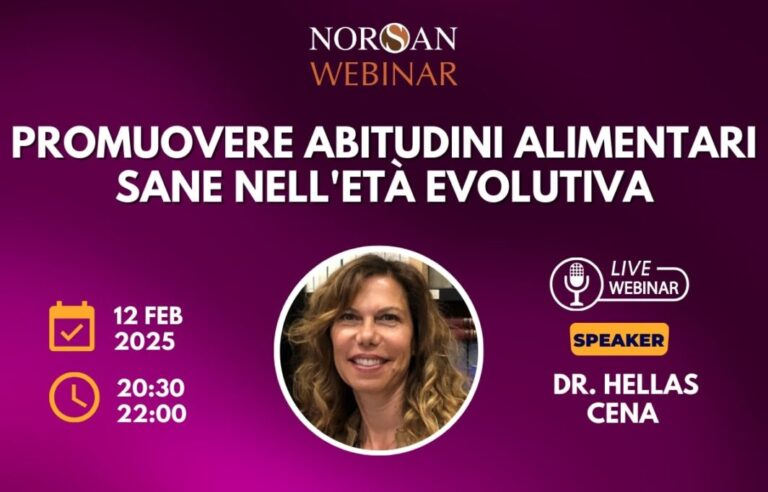 Copertina webinar: info evento e foto profilo della dr.ssa Hellas Cena