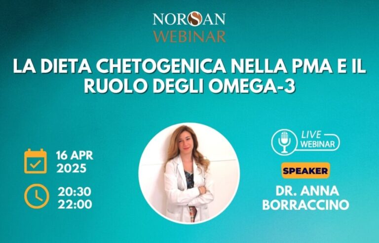 Copertina webinar: La dieta chetogenica nella PMA e il ruolo degli omega-3