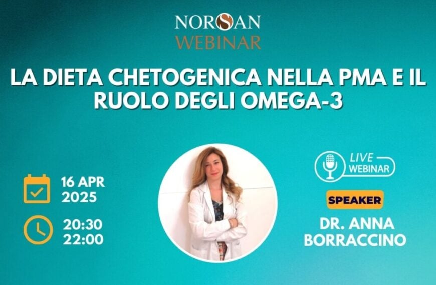 Copertina webinar: La dieta chetogenica nella PMA e il ruolo degli omega-3