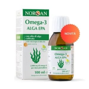 Packshot di NORSAN Alga EPA_box e bottiglia-novità