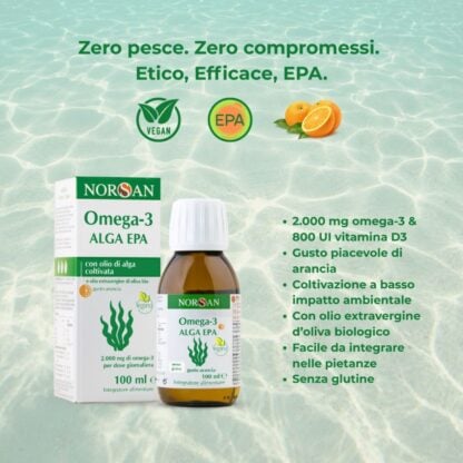Olio Omega-3 da alga ricco di EPA