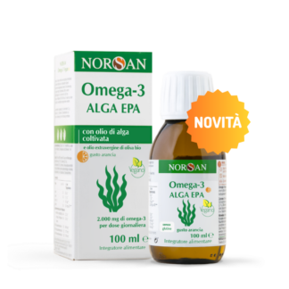Packshot di NORSAN Alga EPA_box e bottiglia-novità