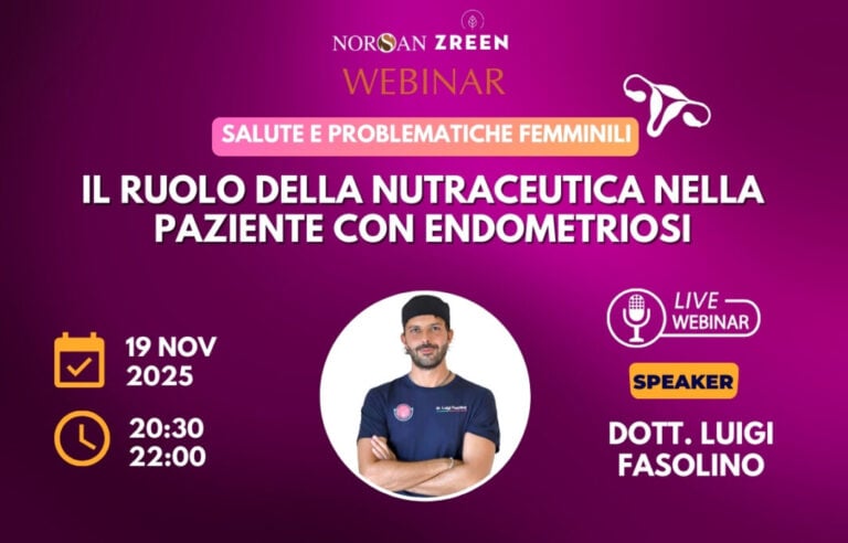 Copertina NORSAN Webinar: Salute e Problematiche Femminili. Info evento e foto profilo Dott. Luigi Fasolino