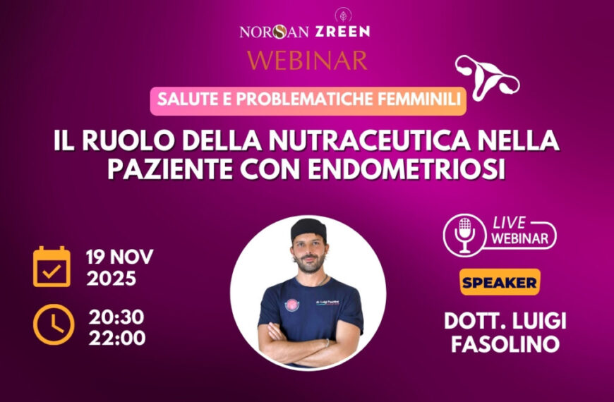 Copertina NORSAN Webinar: Salute e Problematiche Femminili. Info evento e foto profilo Dott. Luigi Fasolino