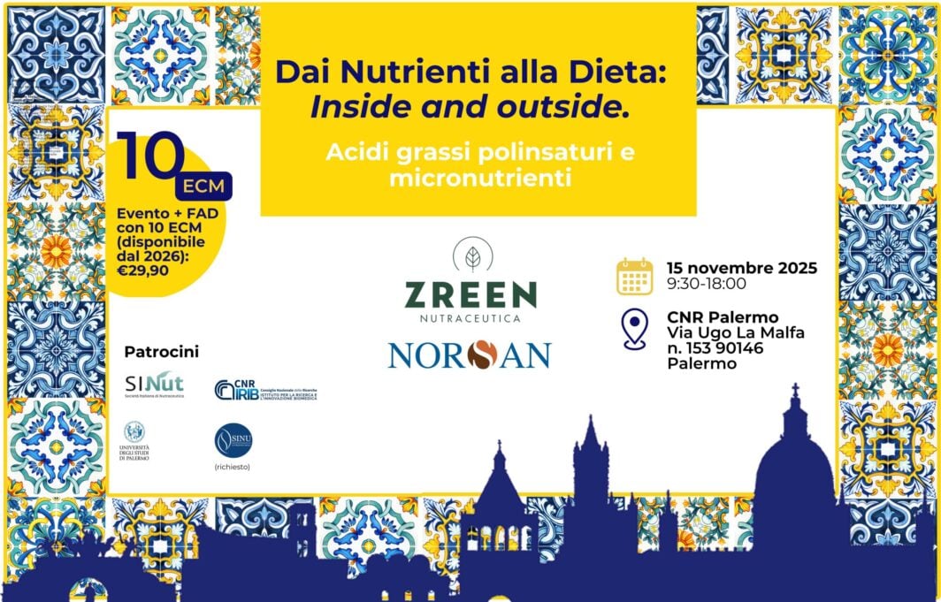 Copertina con informazioni per l'evento "Dai nutrienti alla dieta" il 15.11.2025