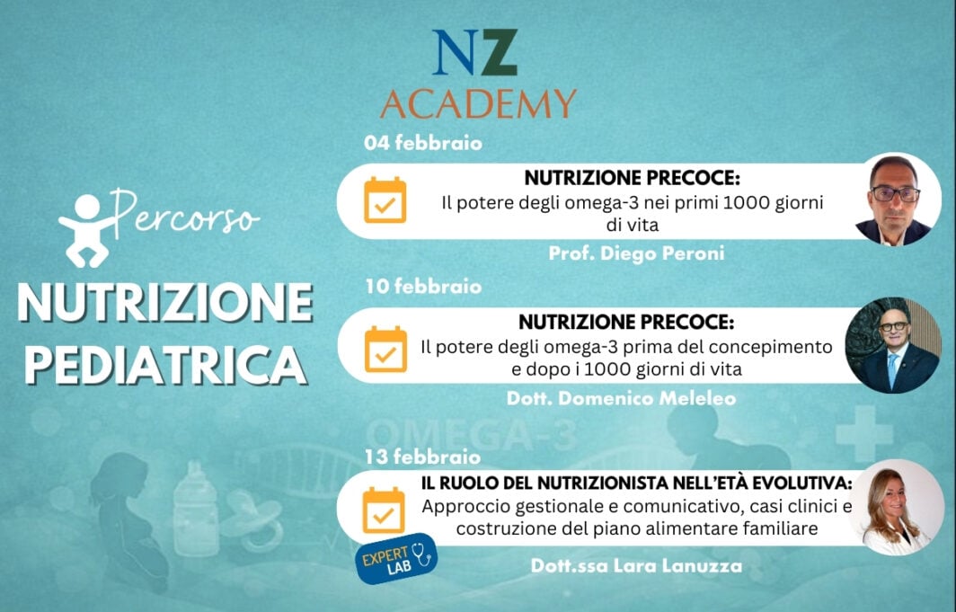 Grafica per Serie di webinar: Percorso Longevità e Salute: Info webinar e foto dei relatori