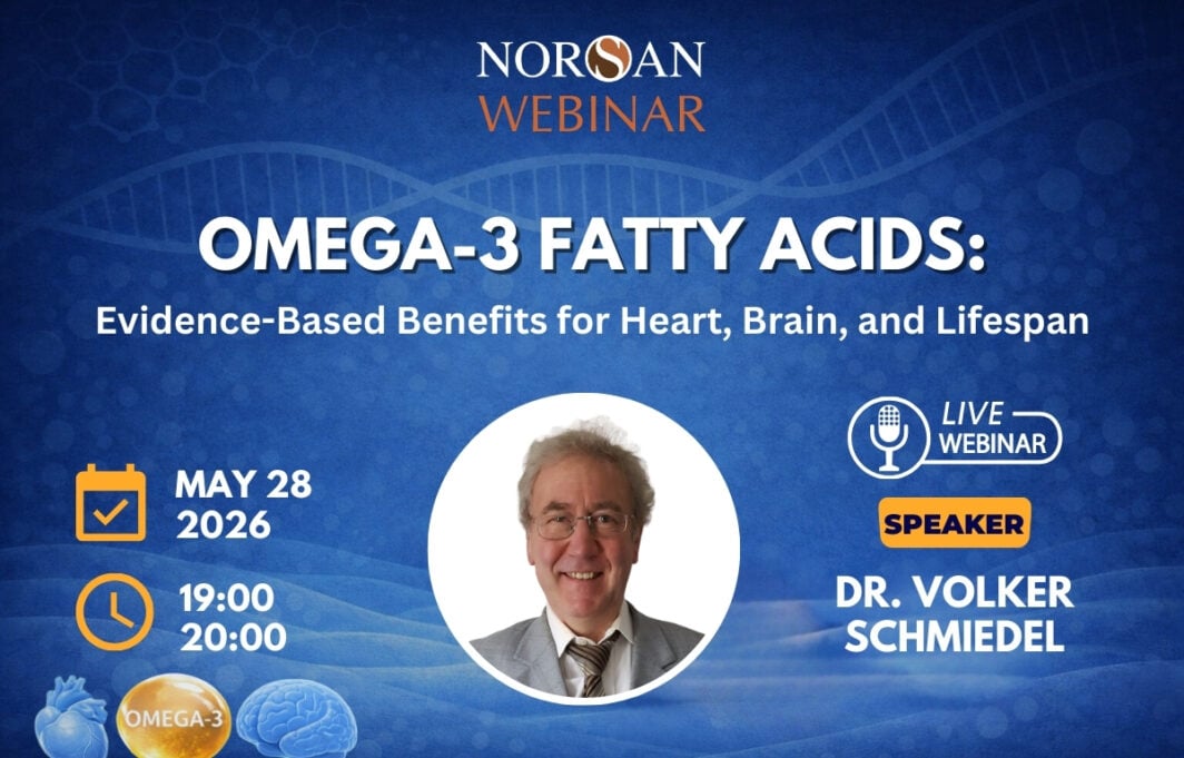 Copertina Norsan Webinar: Omega-3 Fatty Acids: Evidence-Based Benefits for Heart, Brain, and Lifespan