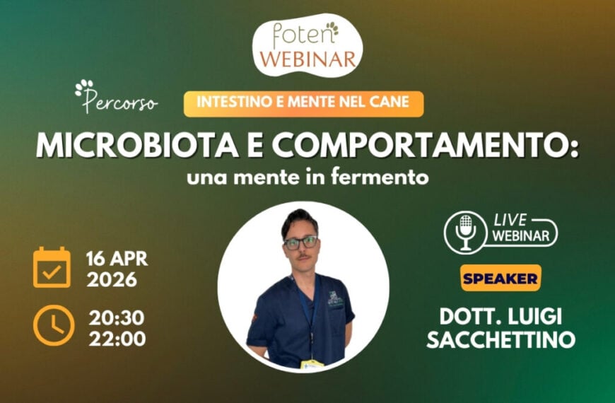 Copertina Webinar Foten: Microbiota e comportamento: una mente in fermento