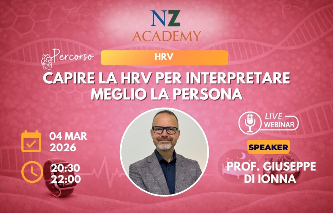 Copertina NORSAN Webinar: capire la HRV per interpretare meglio la persona con Prof. Giuseppe di Ionna