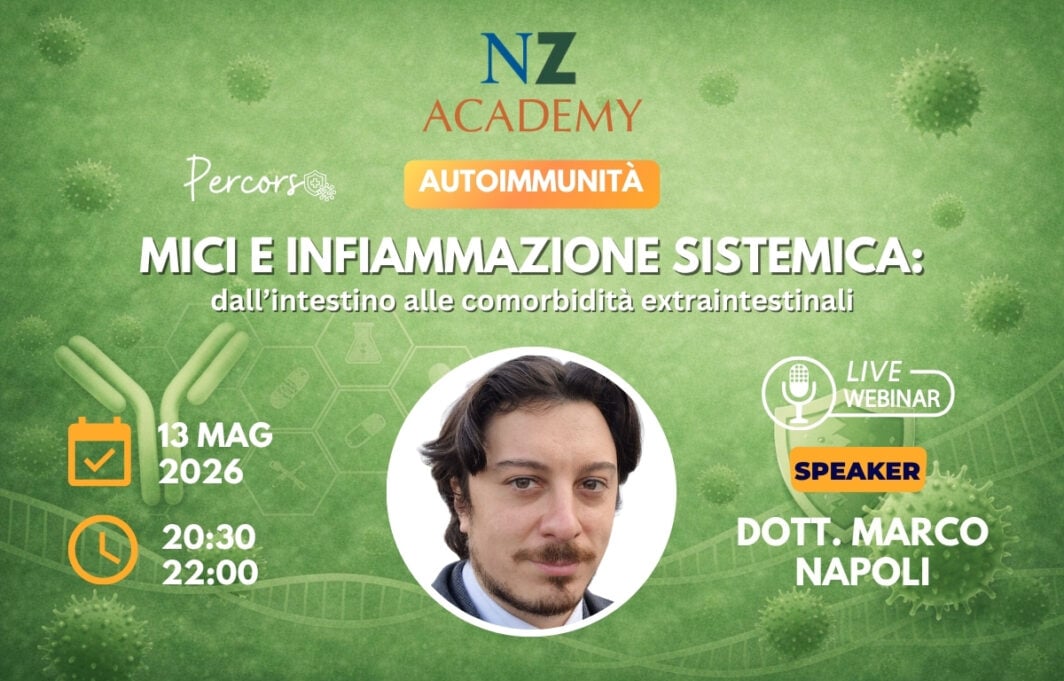 Copertina Webinar NZ Academy - Mici MICI e infiammazione sistemica: dall’intestino alle comorbidità extraintestinali