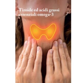 Anteprima articolo: Illustrazione della tiroide sul collo di una donna, collegata agli omega-3.
