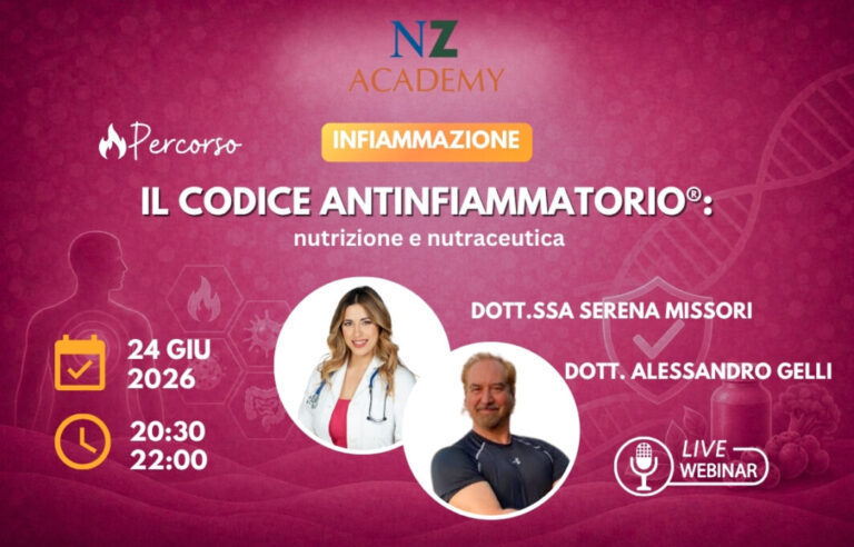 Copertina Webinar NZ Academy -Il Codice Antinfiammatorio®: nutrizione e nutraceutica.