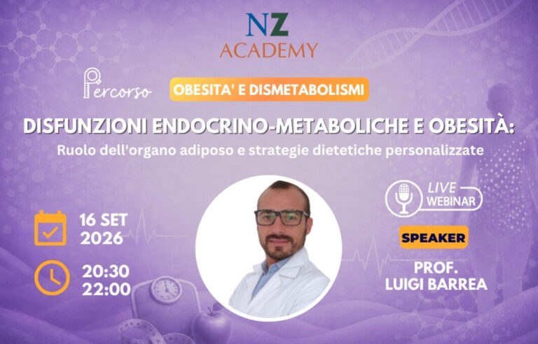 Grafica viola con, ritratto del Prof. Barrea e informazioni sul webinar